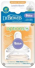 Dr. Browns Wn4201 Smoczek Szeroka Szyjka Poziom 4 Do Butelki Options+ 2-Pak