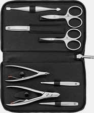 ZWILLING TWINOX 8-czciowy zestaw do manicure premium ze skry bydlcej z zamkiem byskawicznym, czarny