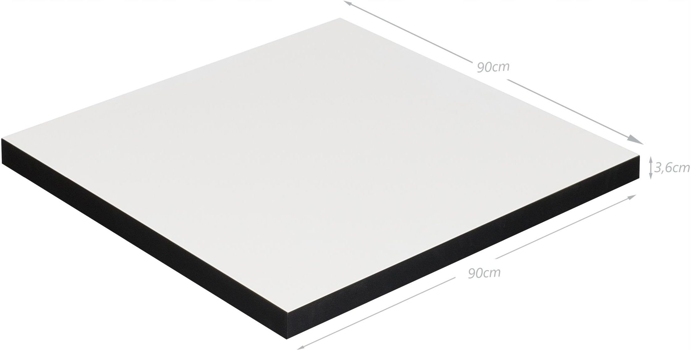 INNA BLAT DO STOŁU BIURKA BIAŁY 90X90 CM GRUBY 3,6 CM - Opinie i ...