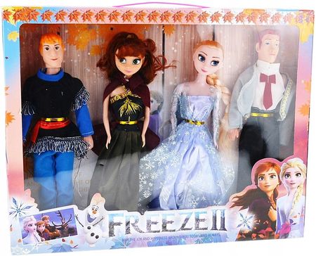 Zestaw Lalek Frozen Kraina Lodu Lalka Anna Kristoff Hans Elsa 4-Pak