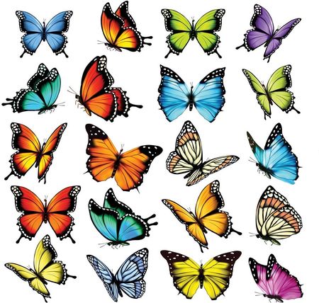 4Home Dekoracja Samoprzylepna Butterflies 30x30cm