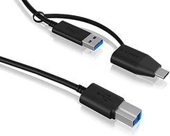 ICY BOX  KABEL ADAPTEROWY, 3.2 (GEN 1) USB-B NA USB-C I USB-A, 100 CM, DO 5 GB/S  ()
