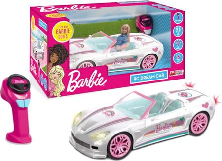 Barbie Biały Kabriolet Samochód Auto Rc Zdalnie Sterowane 3+