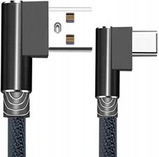 INNA KABEL USB TYP C KĄTOWY 1M W OPLOCIE USB-C 2.0  (KK21P1)