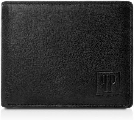 Czarny męski portfel ze skóry naturalnej t-67 palo peruzzi