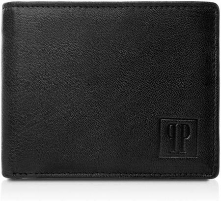 Elegancki portfel męski czarny ze skóry naturalnej t-66 rfid