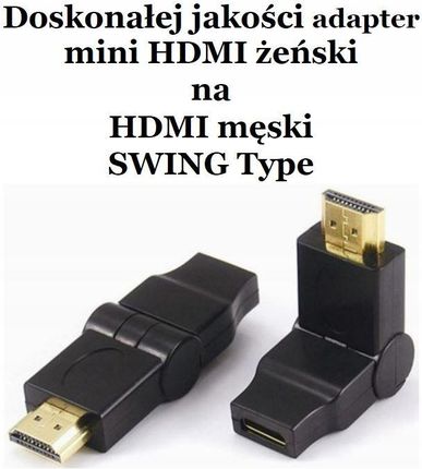 Wulkancenpl Adapter Hdmi Meski Do Mini Żeński 180* (1224)