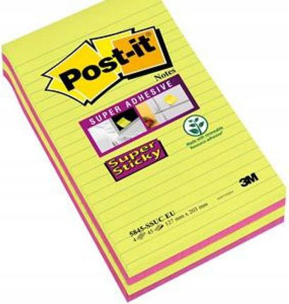Post-It-3M Karteczki Post-It Super Sticky 125 X 200 Mm Linie (3M70005253581)