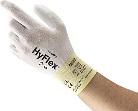 Ansell Hyflex 11 600 Rękawice Wielofunkcyjne Ochrona Mechaniczna Białe ...