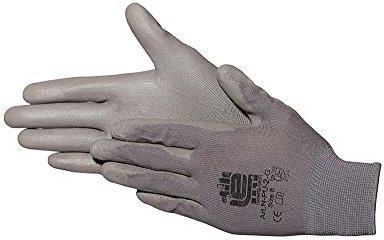 Guanti In Nylon Con Rivestimento PU, Jah N-PU-18, Calibro 18, Blu, Taglia 10 (12 Paia) – Ottima Presa E Compatibili Touchscreen