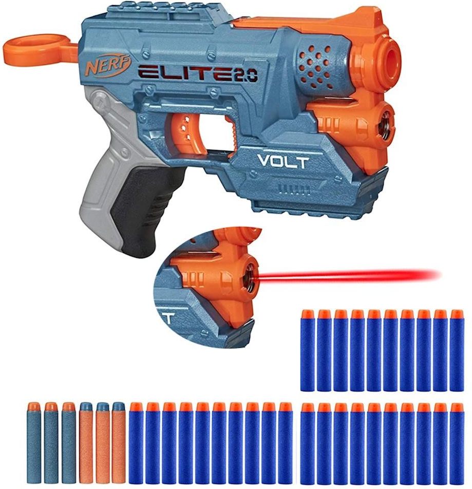 Lançador Nerf Volt + Colete + Pulseira + 30 Dardos Brinquedo na