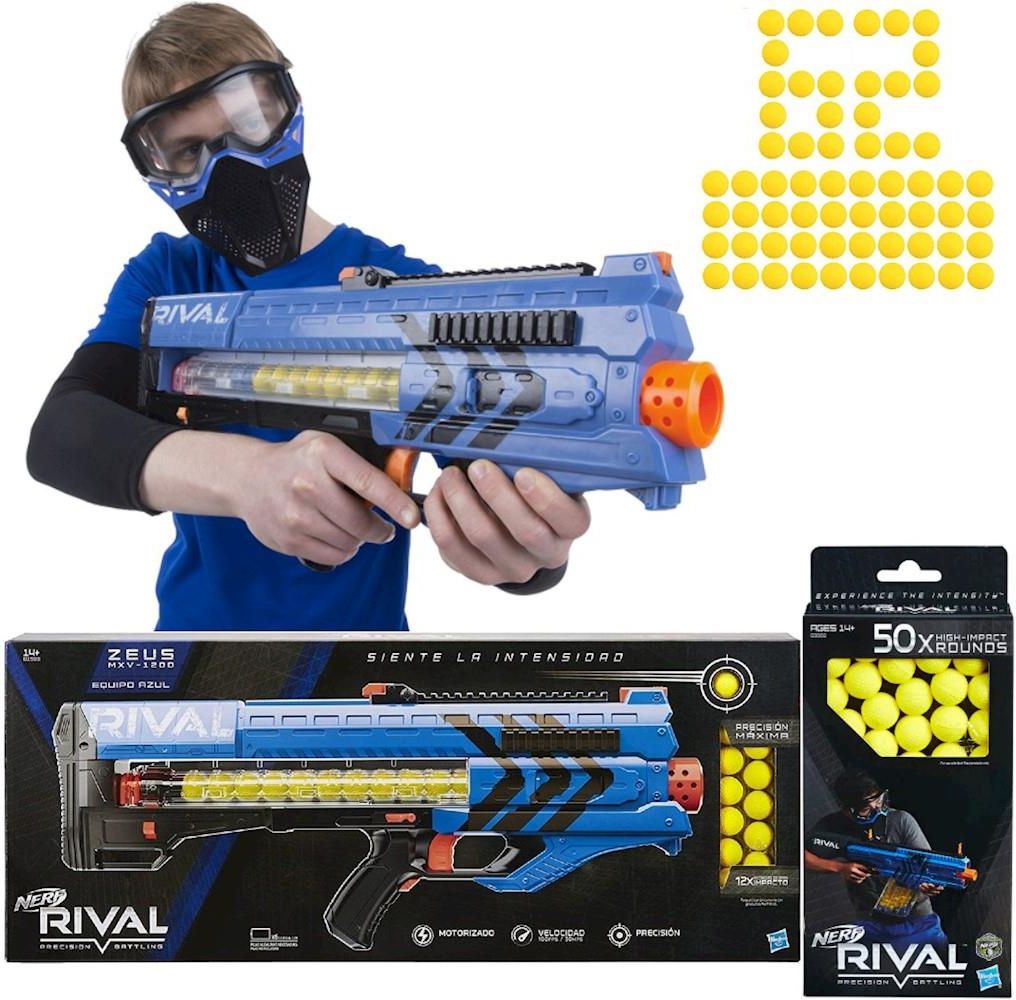 Nerf Rival Zeus Mxv-1200 Niebieski B1593 + 50 Kulek B3868 - Ceny I ...