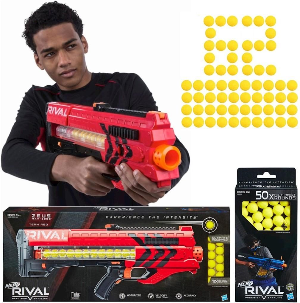 Nerf Rival Zeus Mxv-1200 Czerwony B1592 + 50 Kulek B3868 - Ceny I ...