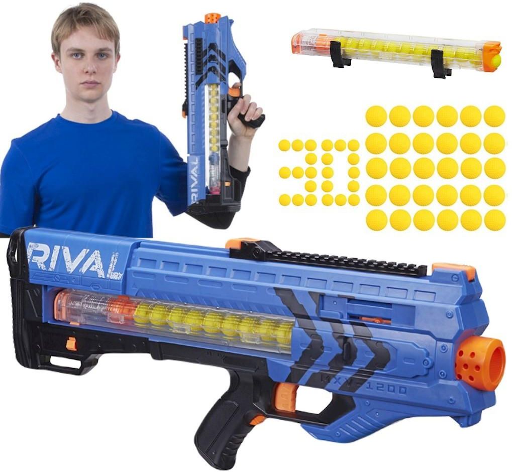 Nerf Rival Zeus Mxv-1200 Niebieski B1593 + Magazynek I 18