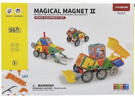 X-Bida Klocki Magnetyczne Magical Magnet Pojazdy Mechaniczne 6W1 98El.
