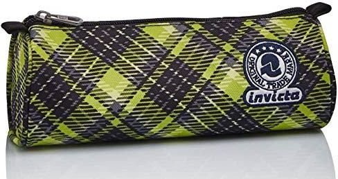 Portapenne INVICTA Lip Pencil Bag – Astuccio Nero Con Scomparto Interno Attrezzato, Dimensioni 22x9x5,5 Cm, Per Ufficio E Scuola