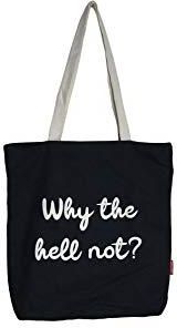 Econanos Hellobags2019 płócienna i plażowa torba na zakupy, 38 cm, czarna (NEGRO)