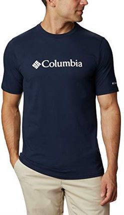 Columbia Koszulka Z Krótkim Rękawem Męska Logo Csc Basic Collegiate Navy White