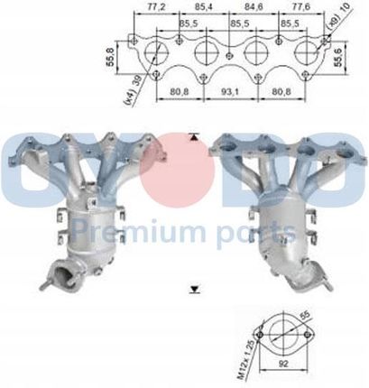 Oyodo Katalizator Kia 285102Bia0