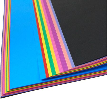 Papier kolorowy 80-120g A2 MIX intensywny 10 kolorów 50ark