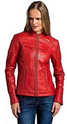 Urban Leather Angelina LB01 damska kurtka, czerwona