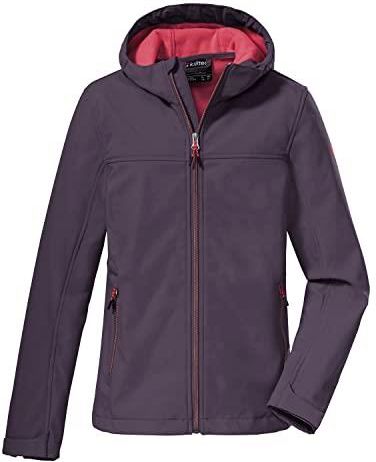 killtec meisjes Softshell jas/buitenjas met capuchon KOW 349 GRLS SFTSHLL JCKT, dunkelmint, 128, 42142-000