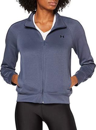 Under Armour damska podwójna dzianinowa kurtka dresowa rozgrzewana góra, downpour szary/czarny/czarny (044), XS