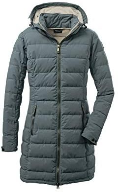 Killtec Damska parka funkcyjna / pikowana parka z odpinanym kapturem - GW 13 WMN QLTD PRK, aquaverde, 44, 37503-000