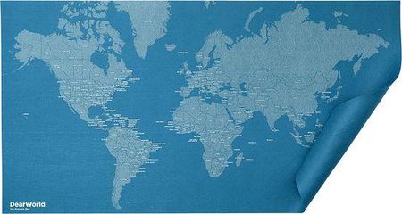 Palomar Dekoracja Ścienna Dear World Mapa Świata Niebieskie Z Nazwami Państw 