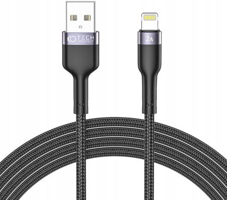 TECH-PROTECT TECH-PROTECT ULTRABOOST LIGHTNING CABLE 2.4A 200CM CZARNY (9490713928875)