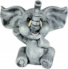 Zdjęcie SKARBONKA FIGURKA CERAMIKA SŁOŃ SŁONIK SZARA 23X29 - Tychy