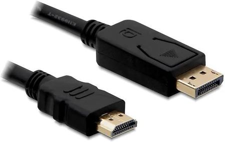 DELOCK KABEL DISPLAYPORT M->HDMI M 2M GOLD CZARNY (82587)