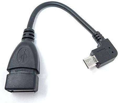 SYSTEM-S  USB-OTG KABEL ADAPTERA ON-THE-GO MICRO USB 90 STOPNI KĄT PRAWY 90° WTYCZKA KĄTOWA DO USB 2.0 TYP A HOST ADAPTER KABEL  ()