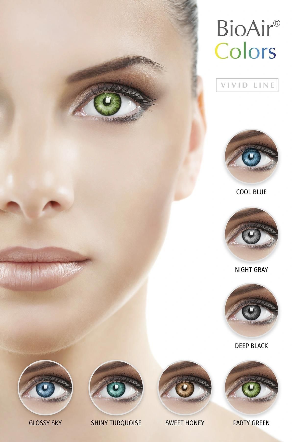 Soczewki BIOAIR KWARTALNA COLORS SHINY TURQUOISE -2,50 8809493929667 ...