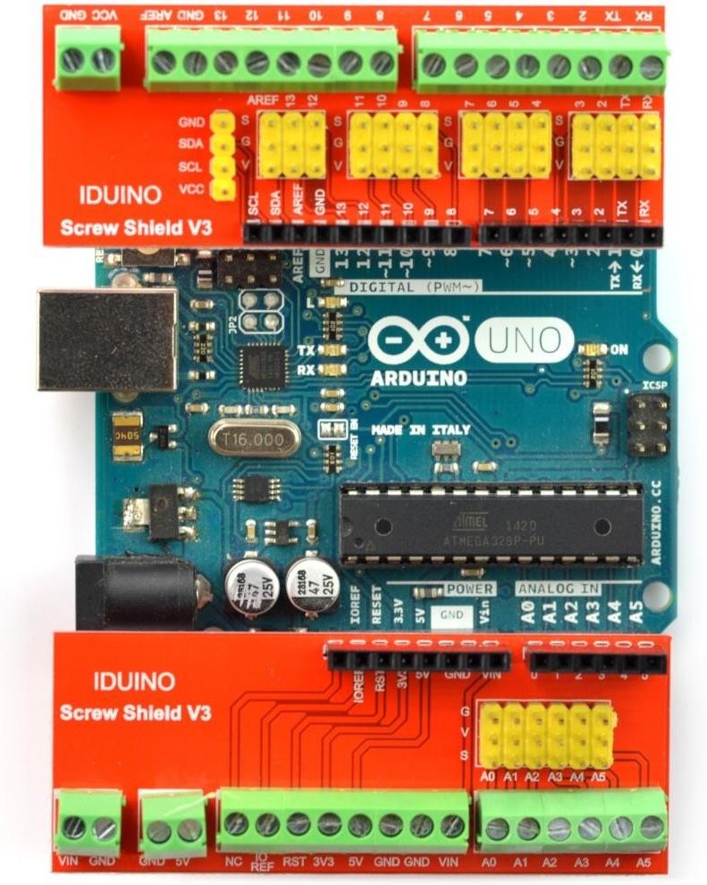 Mikrokontroler IDUINO SCREW SHIELD V3 ZŁĄCZA ŚRUBOWE DLA ARDUINO BD ...