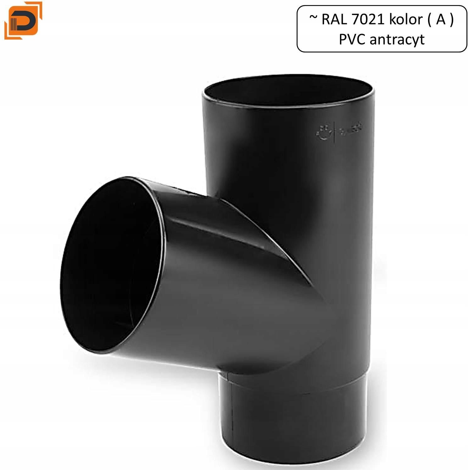 Rynna GALECO PVC GRAFIT _80 TRÓJNIK 67` SP080ATR067G Opinie i ceny na