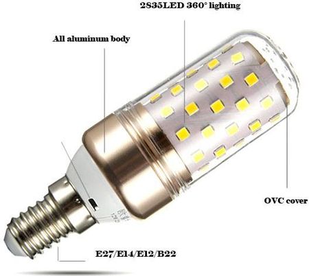 Żarówka diodowa CORN LED 12W E14 Biała ciepła (ok 3000k)