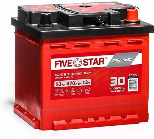 INNY AKUMULATOR FIVE STAR ORIGINAL 52 AH, 52AH, 470A 57-521 - Opinie i ...