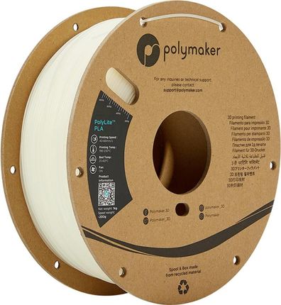 POLYMAKER FILAMENT DO DRUKAREK 3D PLA, PA02011, ŚREDNICA FILAMENTU: 1.75 MM, 1000 G, NATURALNY