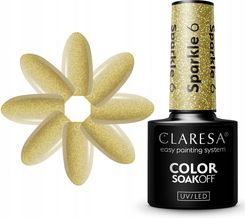 Zdjęcie CLARESA lakier hybrydowy 5ml Sparkle 6 ZŁOTY BROKAT - Kock
