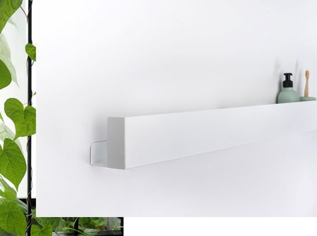 Półka łazienkowa, organizer pod prysznic IDA 50 cm perforacja biały DECOSTEEL