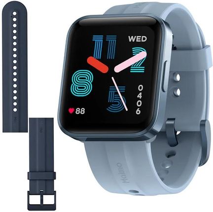 70mai Niebieski Smartwatch Zegarek sportowy Maimo Watch Flow + granatowy wymienny pasek