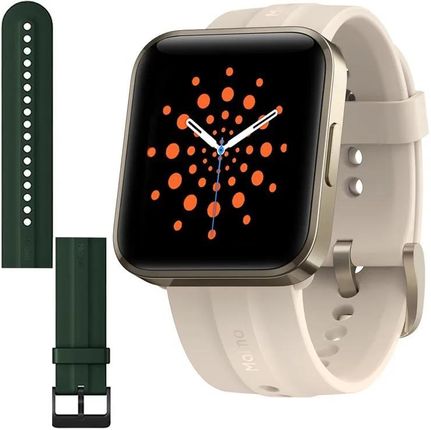 70mai Beżowy Smartwatch Zegarek sportowy Maimo Watch Flow + zielony wymienny pasek