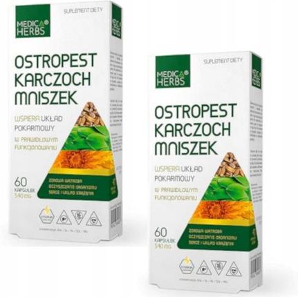 Medica Herbs Ostropest Karczoch Mniszek 2x60kaps