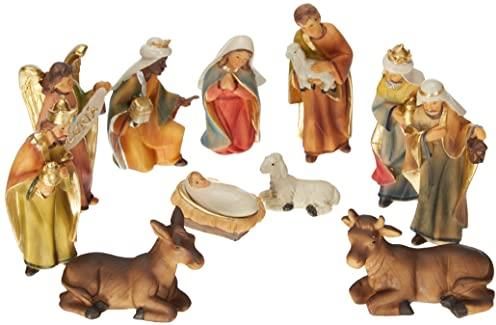 Unbekannt Riffelmacher 78462 Set 11 Statuine Per Presepe In Legno, 8-11 Cm, Multicolore, Con Re Magi, Sacra Famiglia E Animali - 2