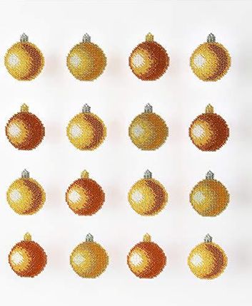 Miniart Crafts Złote Bombki Bożonarodzeniowe Wielokolorowe Jeden Rozmiar B084Zy72K8