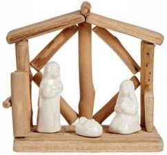 Krist+ Szopka Bożonarodzeniowa Ceramika Naturalny Drewno Biały 17X14,5 8 Cm 29428669