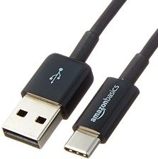 AMAZONBASICS (TOP) AMAZONBASICS KABEL USB TYPU C NA USB A 2.0, 0,9 M, , 5 SZTUK CZARNY (L6LUC049CSR)