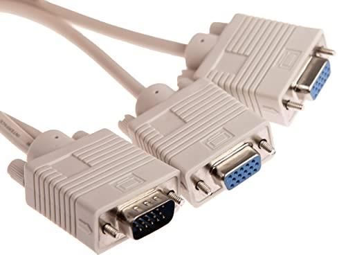 CDL MICRO VGA NA 2 X ROZDZIELACZ WIDEO VGA MĘSKI NA ŻEŃSKI KABEL 0,25 M ...