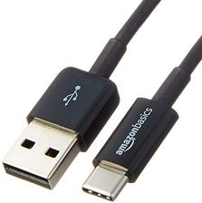 AMAZONBASICS (TOP)  L6LUC134-CS-R KABEL USB TYP C DO USB A 2.0 KABEL MĘSKI 1,8 M CZARNY  ()